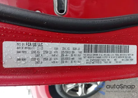 2016 Dodge Journey Crossroad Plus из США, поврежденный, VIN 3C4PDDGG9GT174319